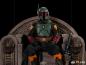 Mobile Preview: Star Wars - The Mandalorian: Statue 1/10 Boba Fett auf dem Thron