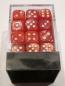 Preview: Koplow Dice - Marble Deluxe : red / white - 12mm, 36 pcs.