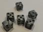 Preview: 6 x 12mm Koplow Dice - Olympic Pearlized: silver / black