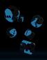 Preview: Oakie Doakie W6 Würfel 16 mm Glow in the Dark - Deep Ocean (12)