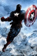Preview: Marvel  Metall-Poster - Dark Edition : Captain America 10x14cm