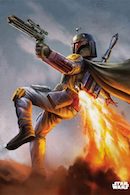 Mobile Preview: Star Wars Metall-Poster Episode IV Boba Fett 10 x 14 cm