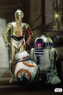 Preview: Star Wars Metall-Poster Episode VII Droids 10 x 14 cm
