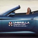 Preview: Resident Evil - Aufkleber "Umbrella Corp." * ca. 70x20cm * weiss