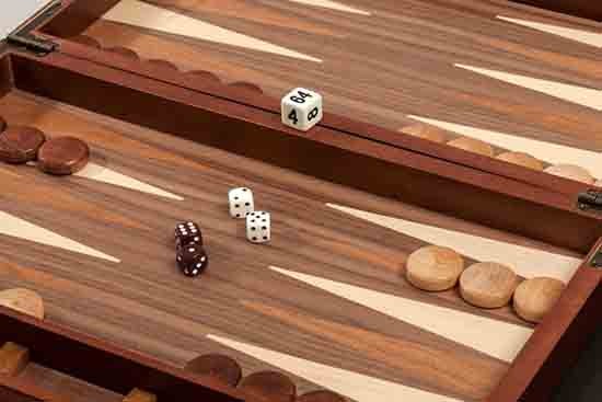 Backgammon : Kastos, medium - Pappel, Wurzelholz-Optik