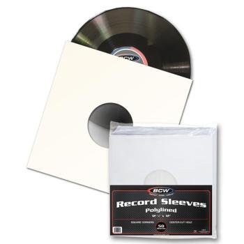 BCW Paper Record Sleeves 33 RPM-Polylined (50 St.) * SQ Corners