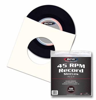 BCW Paper Record Sleeves 45 RPM (50 Stück) * SQ Corners