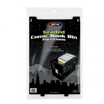 BCW Graded Comic Book Bin Divisions * Plastic Black (3 Stück)