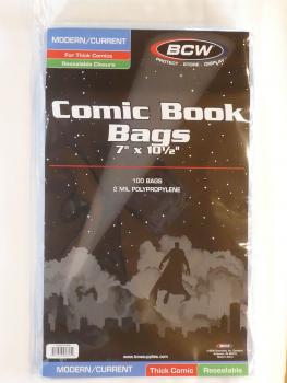 BCW Resealable Thick Comic Bags - Current Size (100 Hüllen)