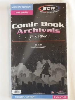 BCW Mylar® Comic Book Bags Current (50 Hüllen) 2-Mil * Museum