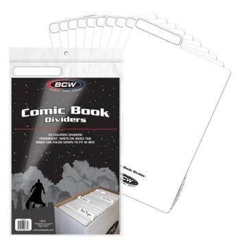 Comic Book Dividers - White (25 Dividers) - 7,25" x 11,25"