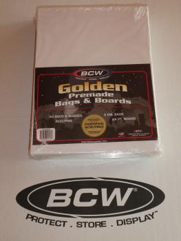BCW Premade Golden Comic Bags & Boards (50 Stück)