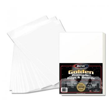BCW Premade Golden Comic Bags & Backing Boards (50 Stück)