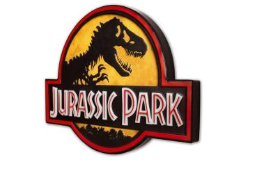 Jurassic Park - Me­tall­schild : Logo * ca. 35 x 26 cm
