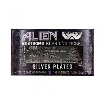 Alien - Replik : Nostromo Ticket * Limited Edition (versilbert)
