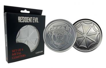 Resident Evil - Metall-Untersetzer 4er-Pack : Police & Logo