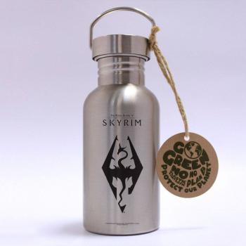 The Elder Scrolls V: Skyrim - Edelstahl-Flasche Dragon Symbol