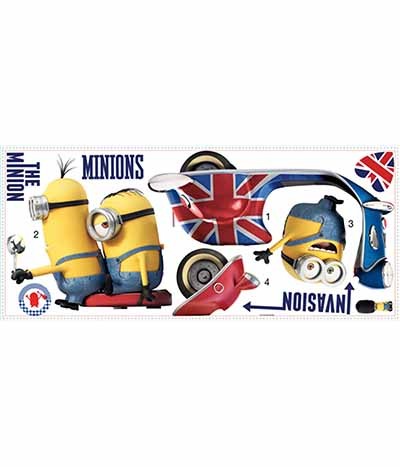 Minions Movie Wandsticker groß - 1 Blatt 45x101 cm - 10 Elemente