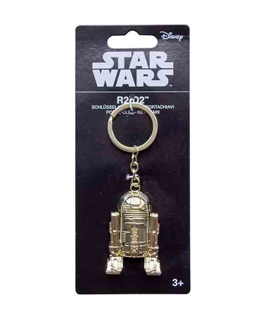Star Wars : R2-D2 * vergoldeter 2D-Metall-Schlüsselanhänger