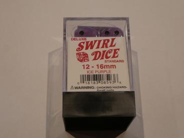 1 x 16mm Koplow Würfel - Swirl Deluxe eis-lila / schwarz