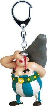 Asterix - Schlüsselanhänger : Obelix mit Hinkelstein * ca. 15 cm
