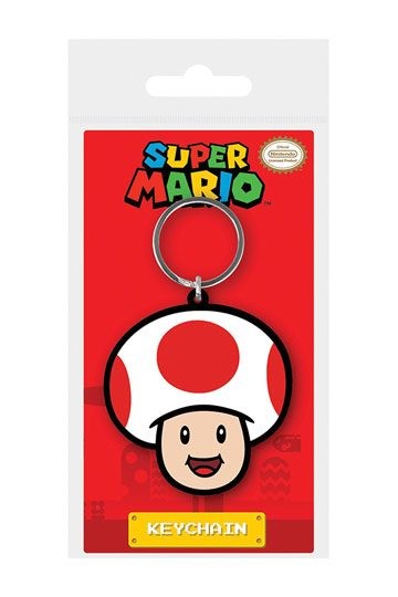 Super Mario - Gummi-Schlüsselanhänger : Toad * ca. 6 cm