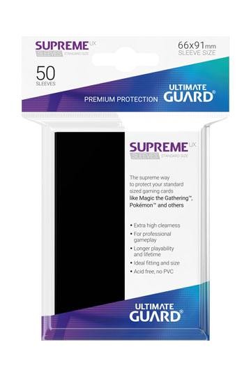 Ultimate Guard Supreme UX Sleeves Standardgröße Schwarz (50 St.)