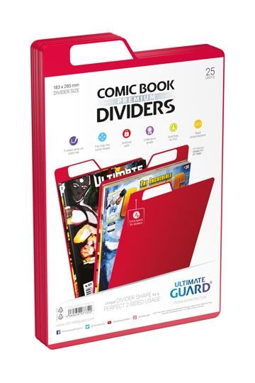 Ultimate Guard : Premium Comic Book Dividers - Rot (25 Stück)