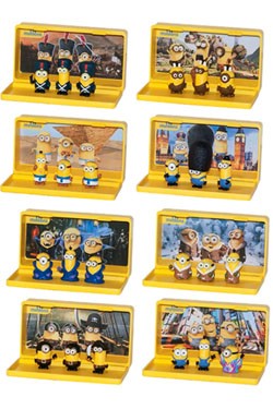 Minions Spielset - 3 Figuren mit Diorama