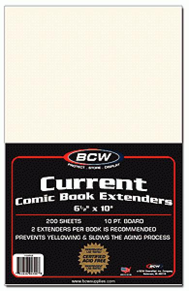 BCW Current Comic Book Extenders (200 Stück) * Zusatzschutz