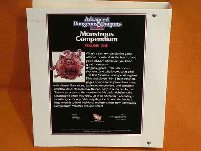 AD&D (Advanced Dungeons & Dragons) Monsterous Compendium 1,2 & 3
