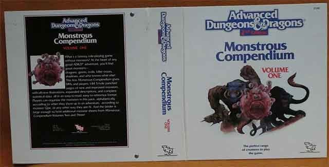 AD&D (Advanced Dungeons & Dragons) Monsterous Compendium 1,2 & 3