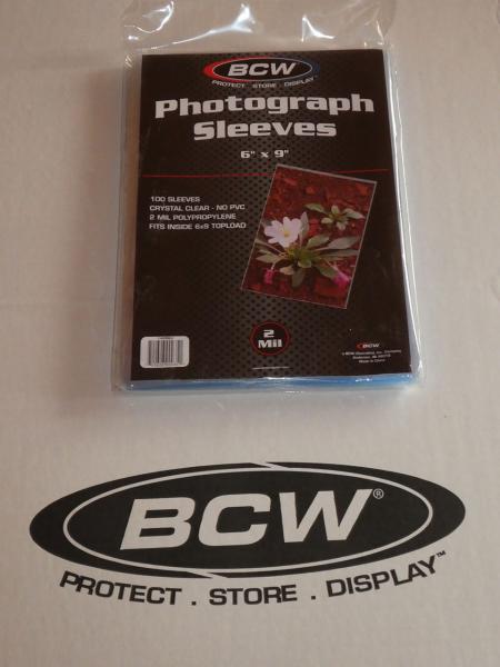 BCW Photograph Sleeves 22,86cm x 15,24cm * 2 Mil (100 Stück)