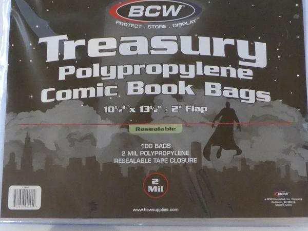 BCW Treasury Size Comic Bags 2-Mil Resealable (100 Stück)