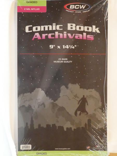 BCW Mylar® Graded Comic Book Bags (25 Stück) 2-Mil * Museum