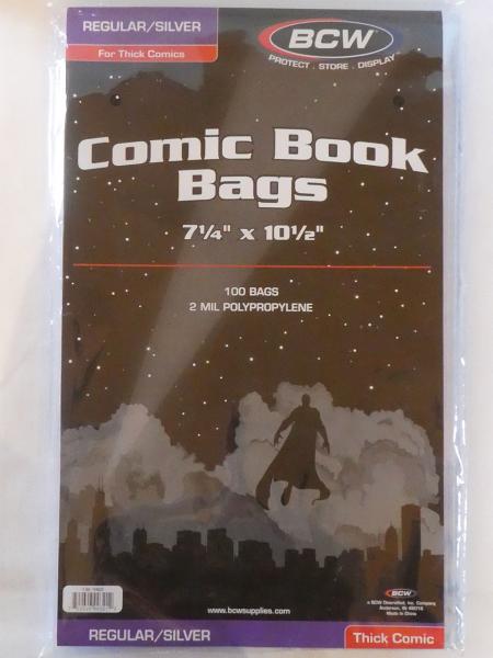 BCW Silver Size Thick Comic Book Bags (100 Stück)