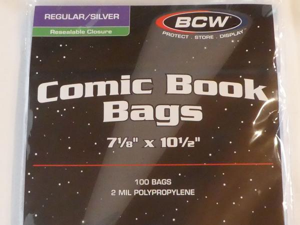 BCW Resealable Silver Size Comic Book Bags (100 Hüllen)