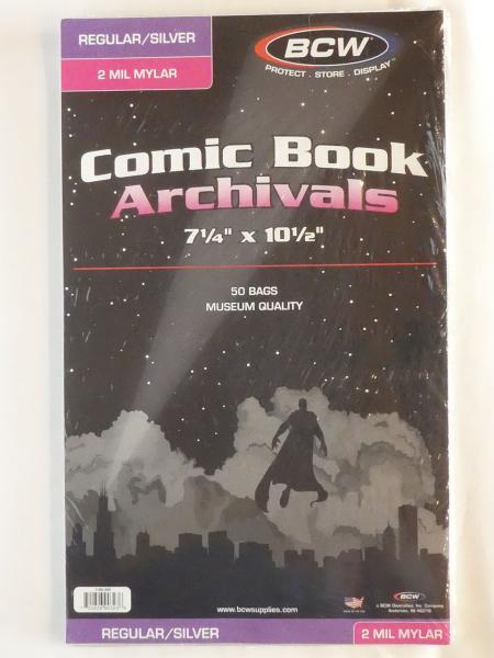 BCW Mylar® Silver Comic Book Bags (50 Hüllen) 2-Mil * Museum