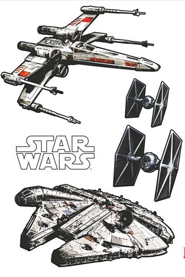 Star Wars - Wandaufkleber : Spaceships ca. 100 x 70 cm