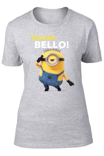 Minions (Despicable me) - Girlie T-Shirt : Yellow Bellow * XL