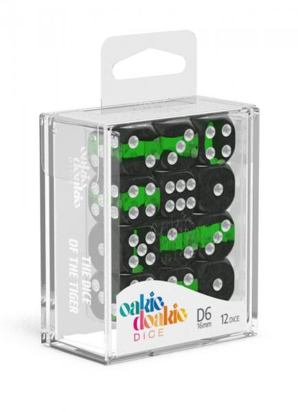 Oakie Doakie Dice - W6 Würfel 16 mm Enclave - Emerald (12 Stück)