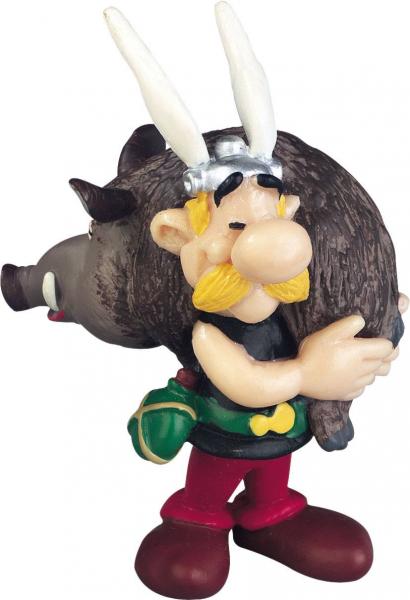 Asterix & Obelix - Figur : Asterix mit Wildschwein * ca. 6 cm