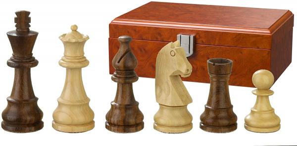 Schachfiguren in einer Holzbox : Titus / Königshöhe 83 mm