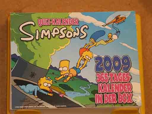 Simpsons : Quiz-Kalender 2009 * 365-Tages-Kalender in der Box