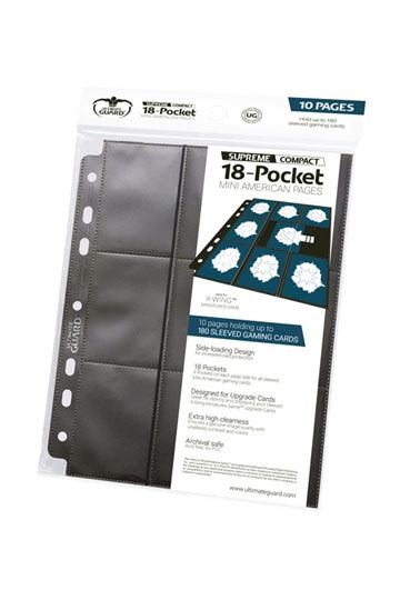 Ultimate Guard 18-Pocket Compact Pages Mini American Schwarz -10