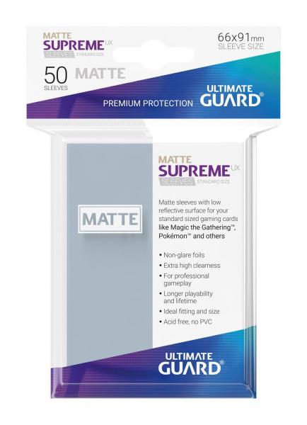 Ultimate Guard Supreme UX Sleeves Standardgröße Matt Transp.(50)