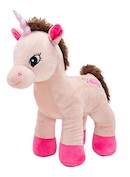 Einhorn - stehend, beige aus weichem Samtplüsch, ca. 32cm